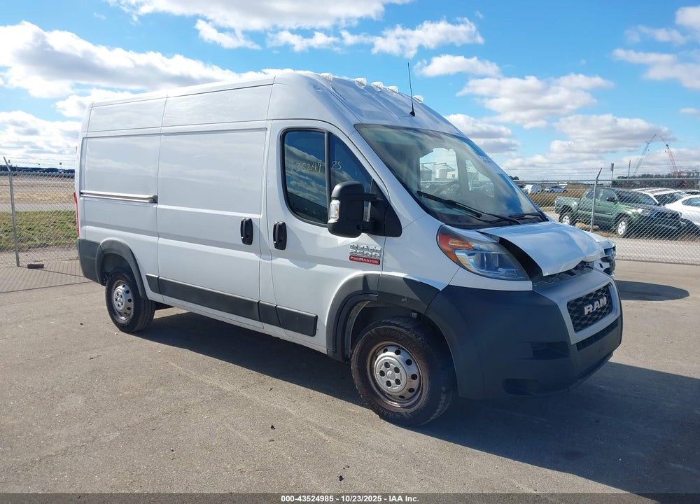 2019 RAM PROMASTER 2500 HIGH ROOF 136 WB VIN: 3C6TRVCG1KE539219