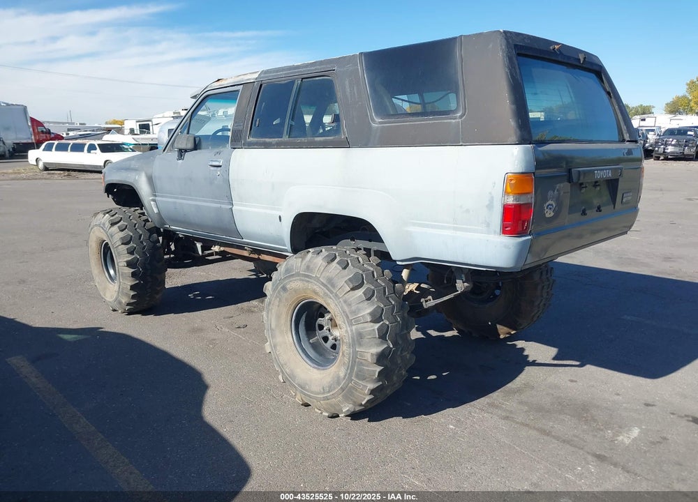 1987 TOYOTA 4RUNNER RN60 VIN: JT4RN62D4H0151012