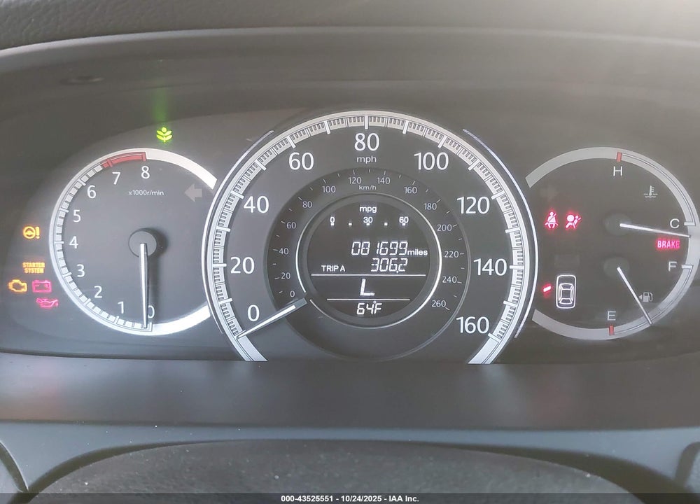2013 HONDA ACCORD EX VIN: 1HGCR2F75DA169435