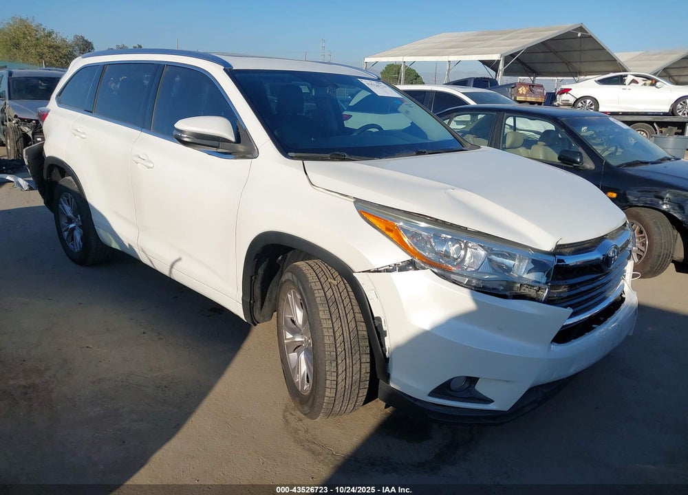 2014 TOYOTA HIGHLANDER XLE V6 VIN: 5TDKKRFH5ES016431