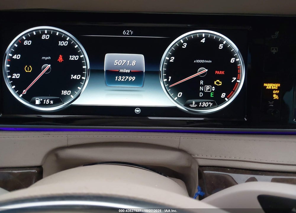 2015 MERCEDES-BENZ S 550 VIN: WDDUG8CB4FA129828