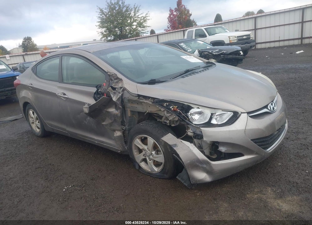 2014 HYUNDAI ELANTRA SE VIN: 5NPDH4AE1EH455395