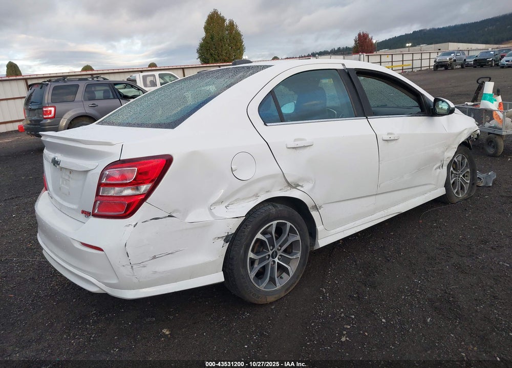 2018 CHEVROLET SONIC LT AUTO VIN: 1G1JD5SHXJ4108671
