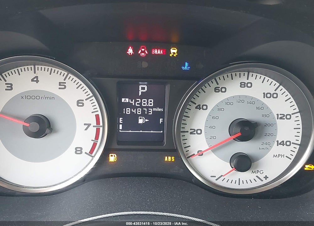 2013 SUBARU IMPREZA 2.0I LIMITED VIN: JF1GPAG64D2881019