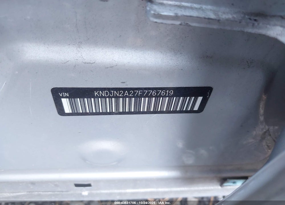2015 KIA SOUL VIN: KNDJN2A27F7767619