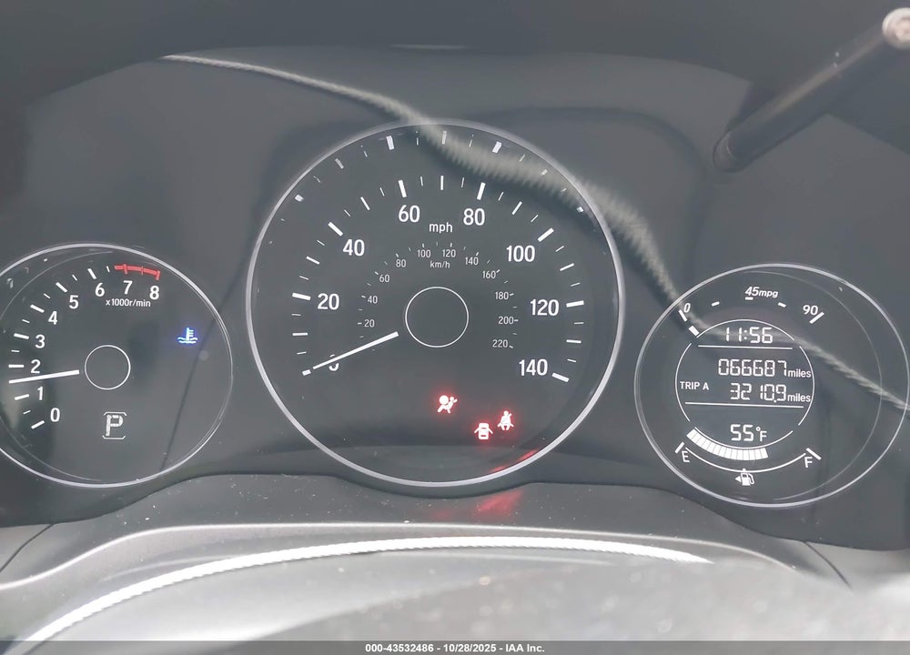 2018 HONDA HR-V EX-L VIN: 3CZRU5H74JM701904