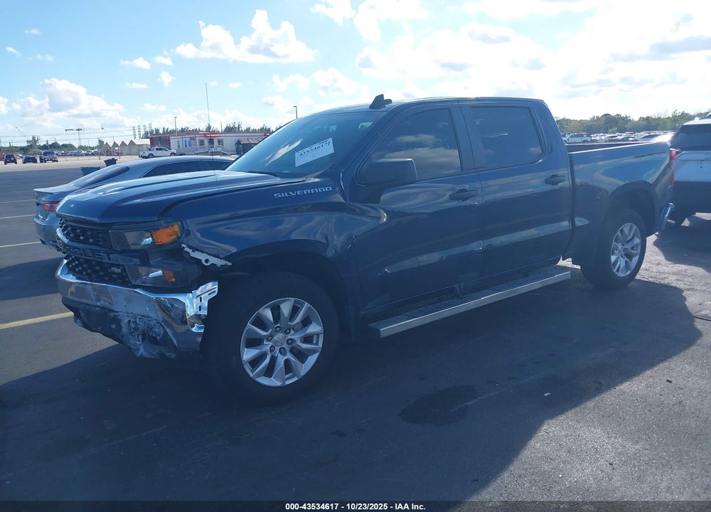2021 CHEVROLET SILVERADO 1500 2WD SHORT BED CUSTOM VIN: 1GCPWBEK2MZ401375