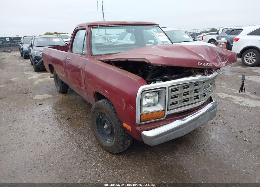 1982 DODGE D-SERIES D150 VIN: 1B7FD14P8CS270582