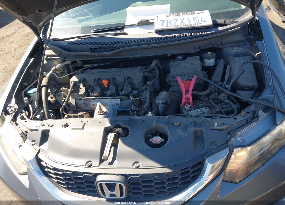2013 HONDA CIVIC LX VIN: 19XFB2F54DE247599