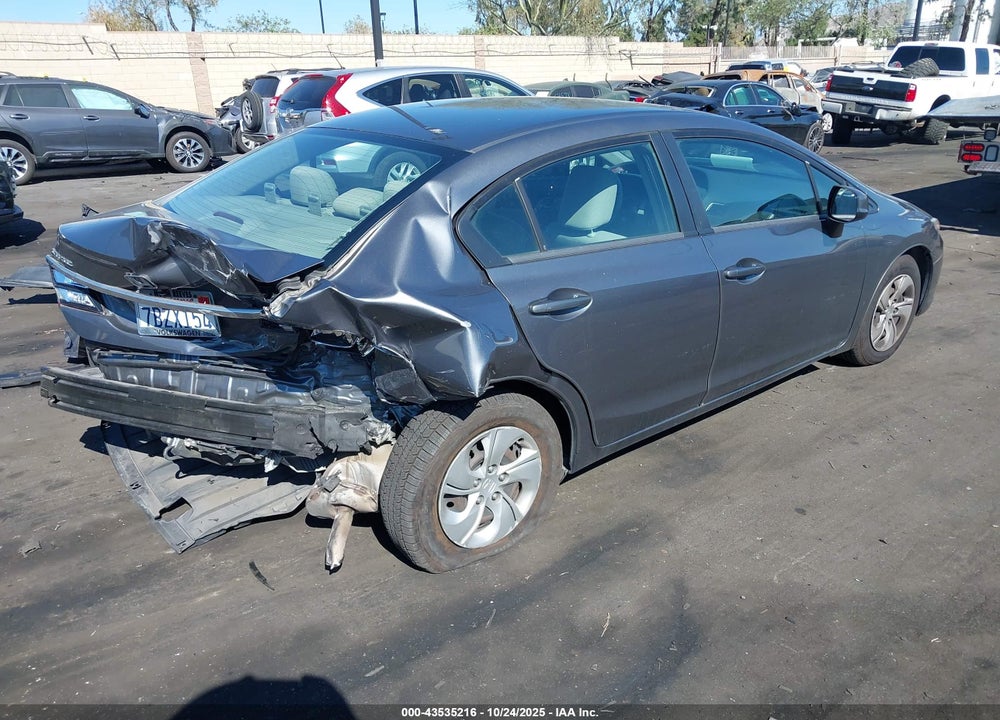 2013 HONDA CIVIC LX VIN: 19XFB2F54DE247599