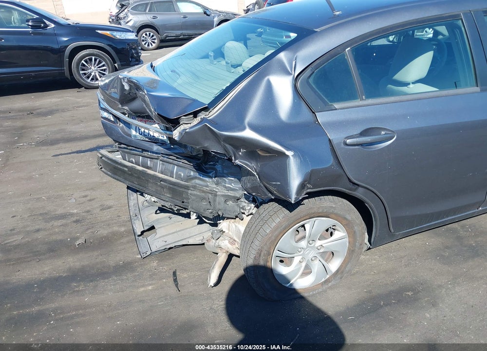 2013 HONDA CIVIC LX VIN: 19XFB2F54DE247599