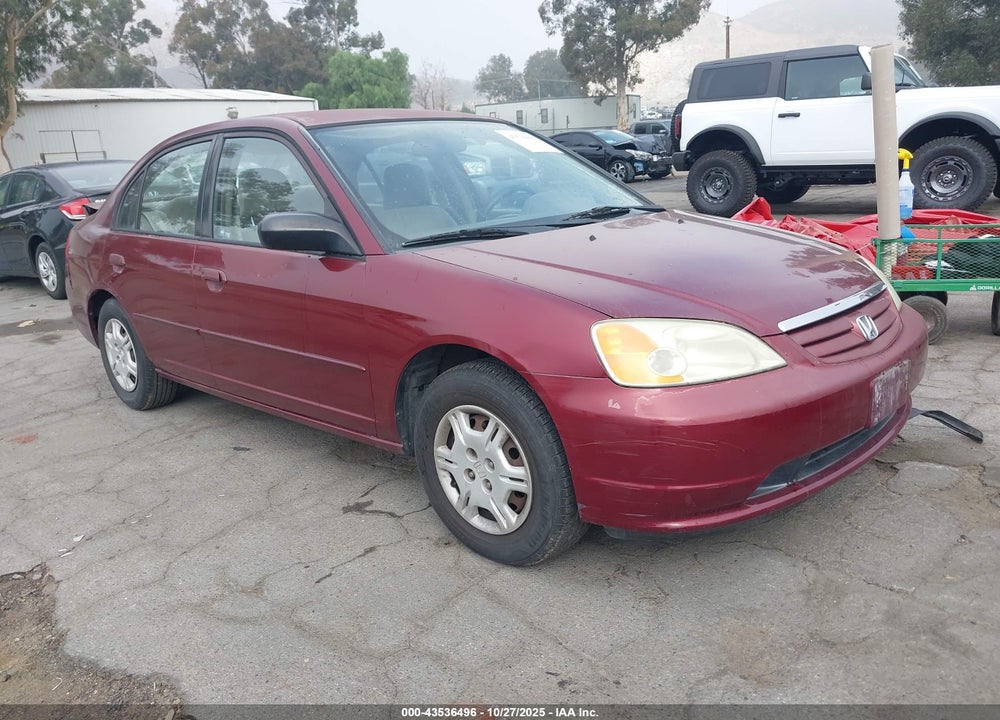 2002 HONDA CIVIC LX VIN: 2HGES16572H603634