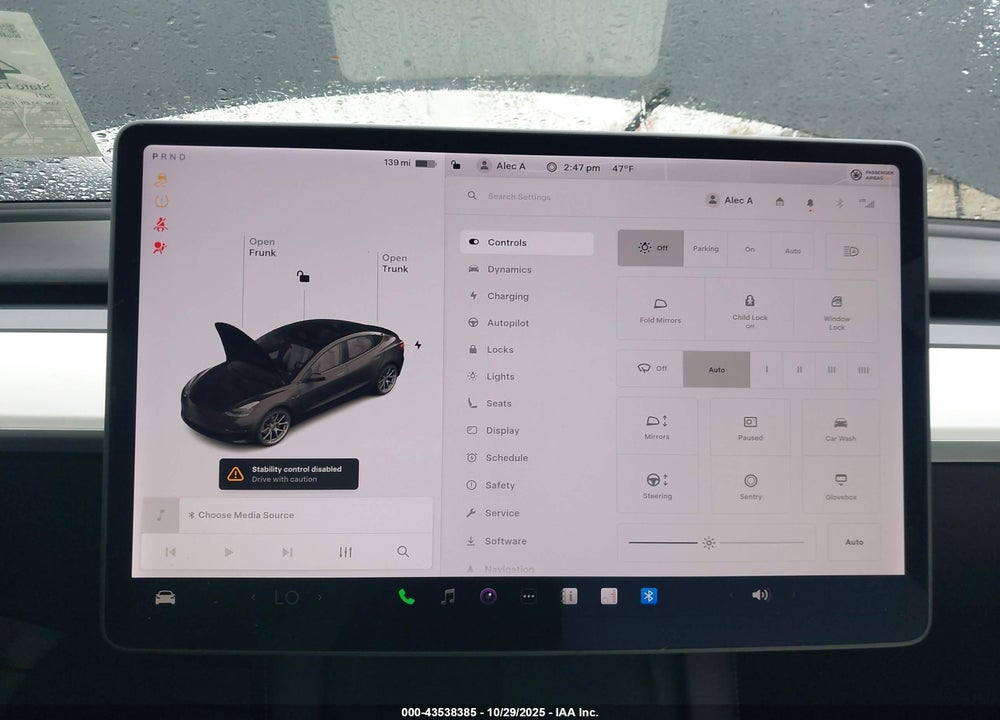 2021 TESLA MODEL 3 STANDARD RANGE PLUS REAR-WHEEL DRIVE VIN: 5YJ3E1EA7MF852181