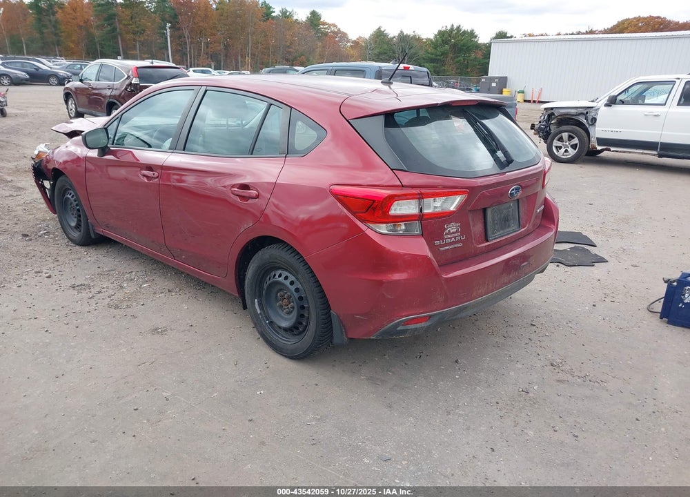 2019 SUBARU IMPREZA 2.0I VIN: 4S3GTAB66K3754647