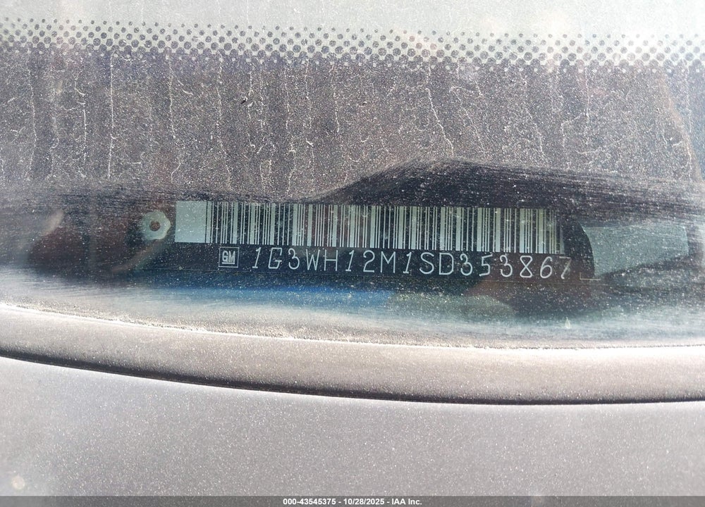 1995 OLDSMOBILE CUTLASS SUPREME VIN: 1G3WH12M1SD353867
