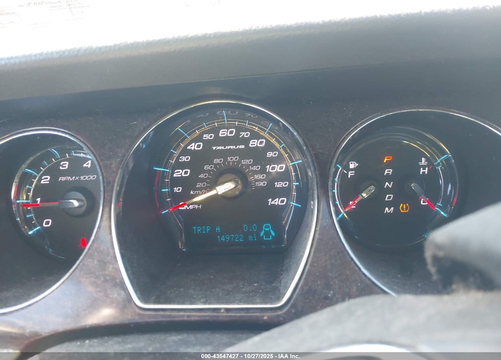 2011 FORD TAURUS SEL VIN: 1FAHP2HW5BG143271