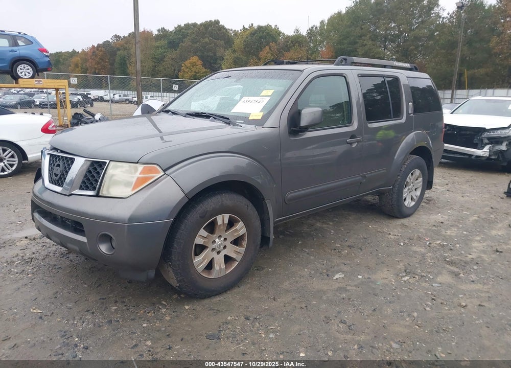 2005 NISSAN PATHFINDER LE VIN: 5N1AR18W15C707215