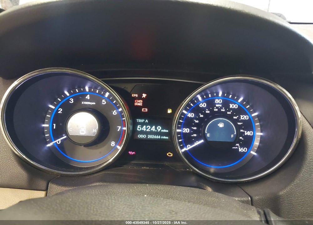 2011 HYUNDAI SONATA GLS VIN: 5NPEB4AC2BH160502