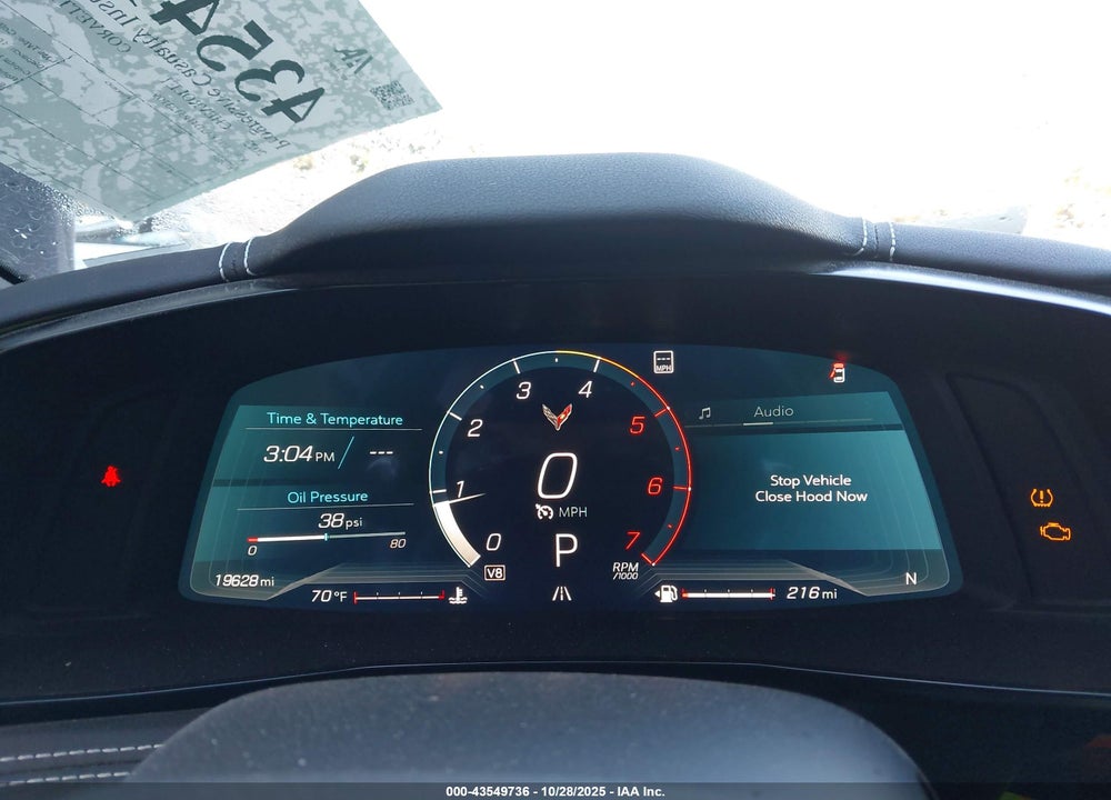 2023 CHEVROLET CORVETTE STINGRAY VIN: 1G1YA2D41P5123109