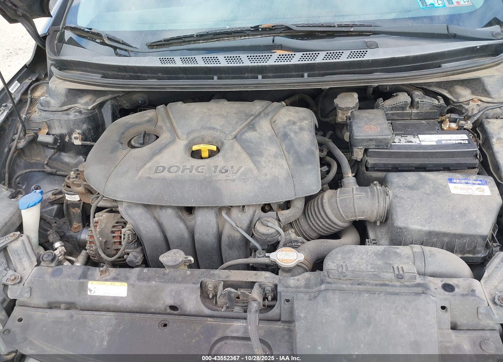 2011 HYUNDAI ELANTRA VIN: KMHDH4AE6BU135308