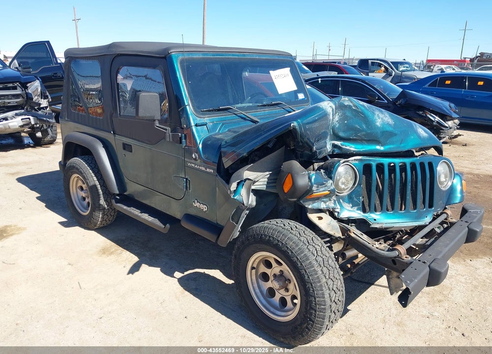 1998 JEEP WRANGLER SE VIN: 1J4FY29P7WP786324