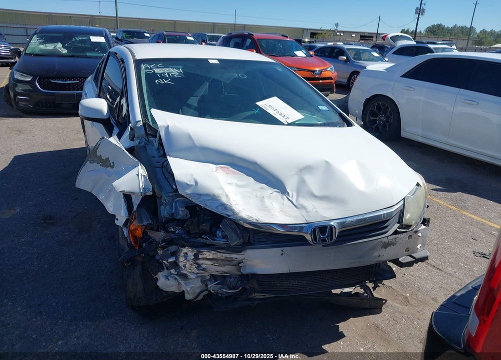 2012 HONDA CIVIC LX VIN: 19XFB2F51CE071979