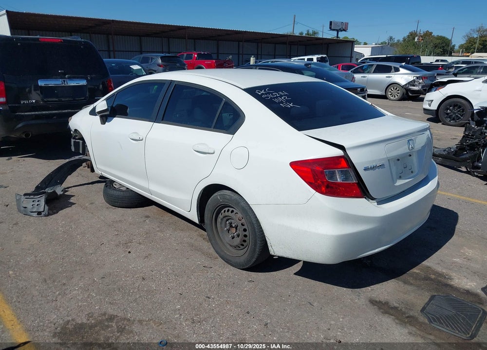 2012 HONDA CIVIC LX VIN: 19XFB2F51CE071979