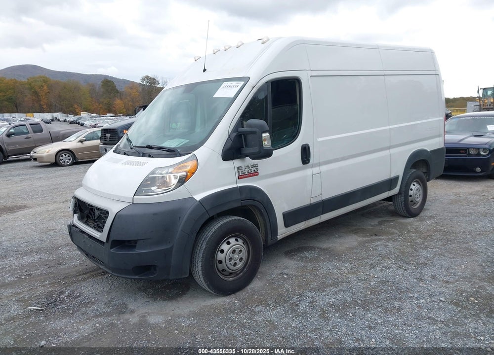 2019 RAM PROMASTER 1500 HIGH ROOF 136 WB VIN: 3C6TRVBG9KE510908