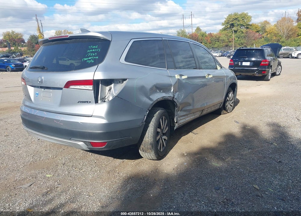 2019 HONDA PILOT EX VIN: 5FNYF6H31KB065804