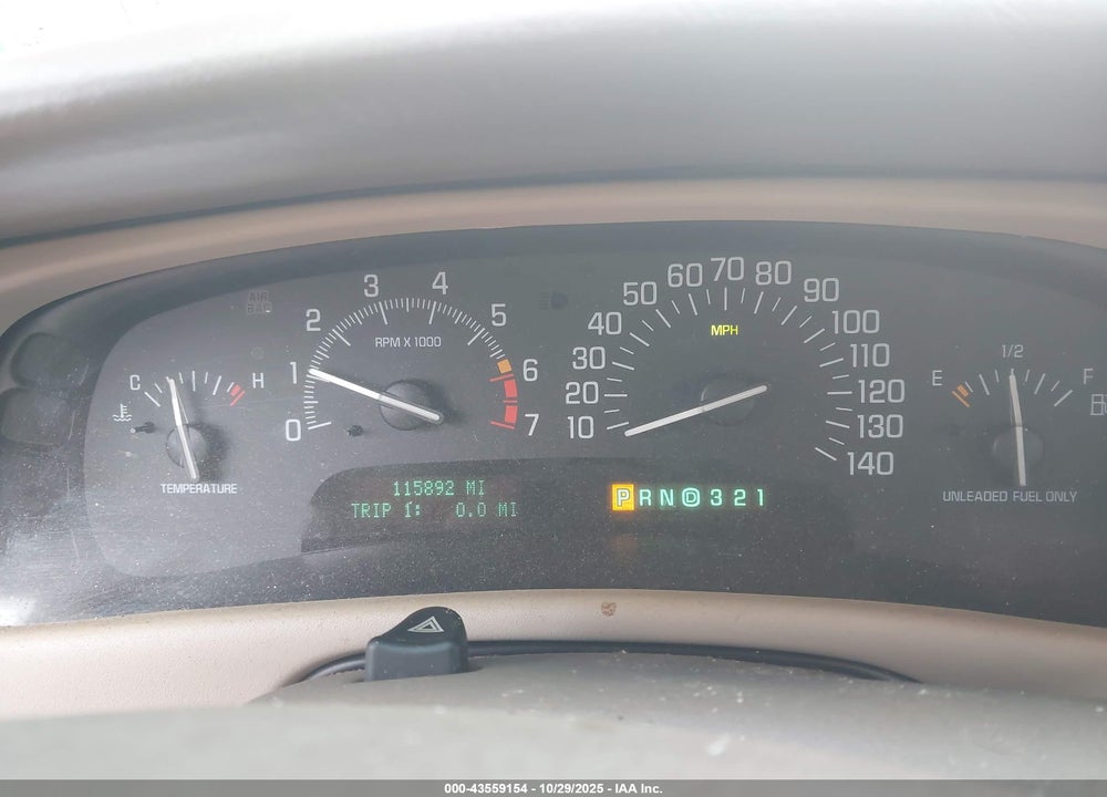 2001 BUICK PARK AVENUE VIN: 1G4CW54K614196312