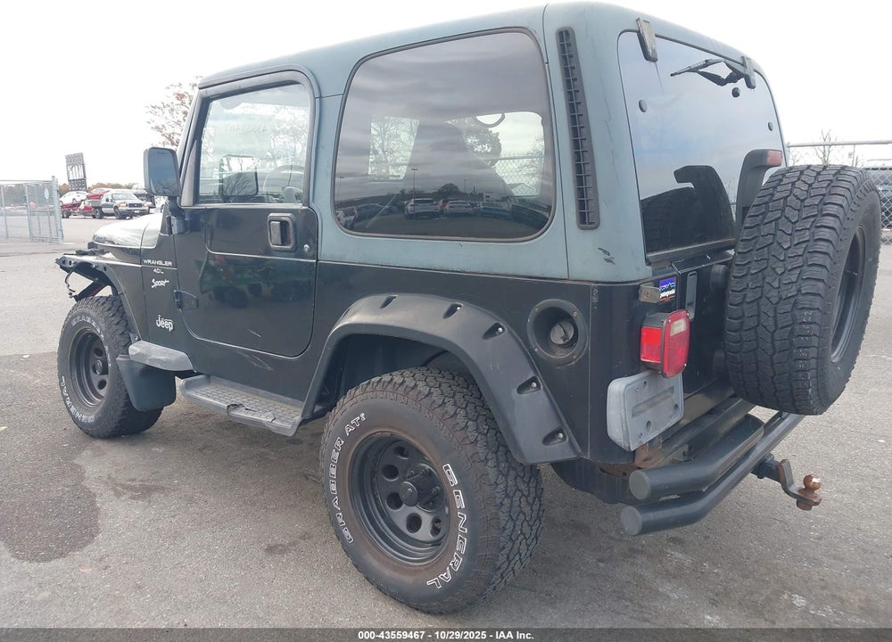 2000 JEEP WRANGLER SPORT VIN: 1J4FA49S8YP783696