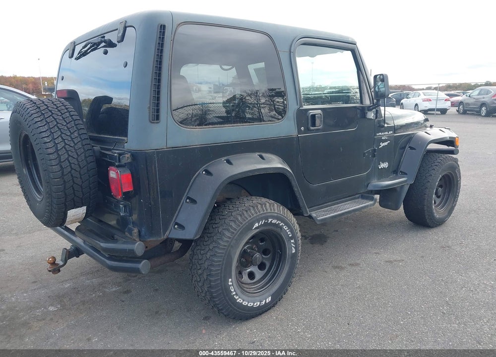 2000 JEEP WRANGLER SPORT VIN: 1J4FA49S8YP783696