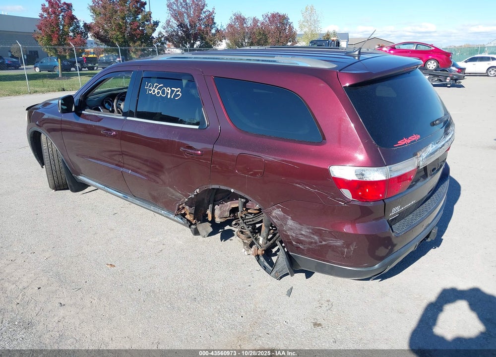 2012 DODGE DURANGO CREW VIN: 1C4RDJDG2CC358647
