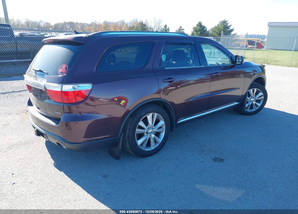 2012 DODGE DURANGO CREW VIN: 1C4RDJDG2CC358647