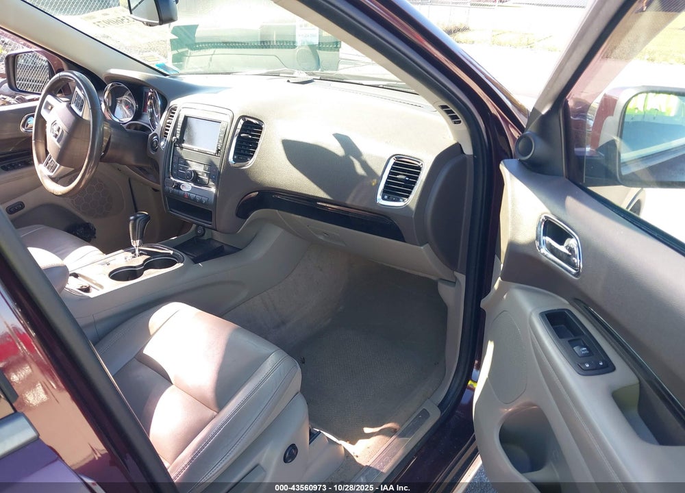 2012 DODGE DURANGO CREW VIN: 1C4RDJDG2CC358647