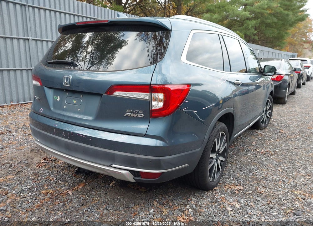 2021 HONDA PILOT AWD ELITE VIN: 5FNYF6H00MB069142