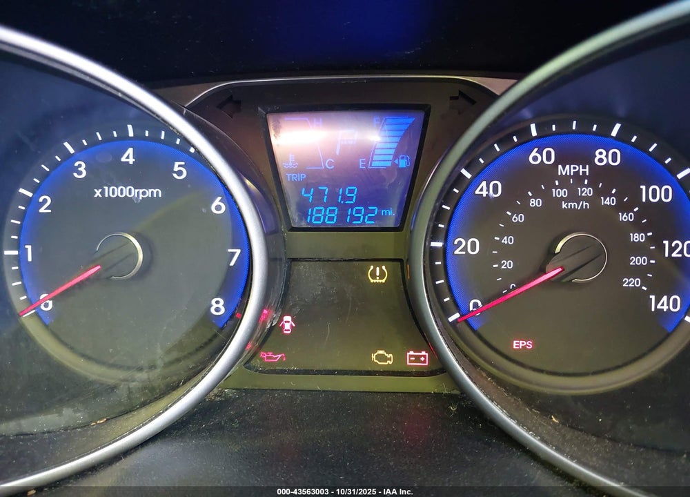 2011 HYUNDAI TUCSON VIN: KM8JU3AC9BU193016