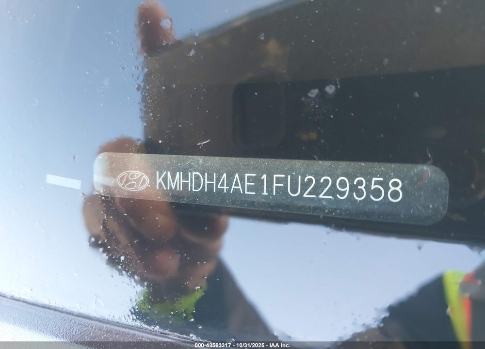 2015 HYUNDAI ELANTRA SE VIN: KMHDH4AE1FU229358