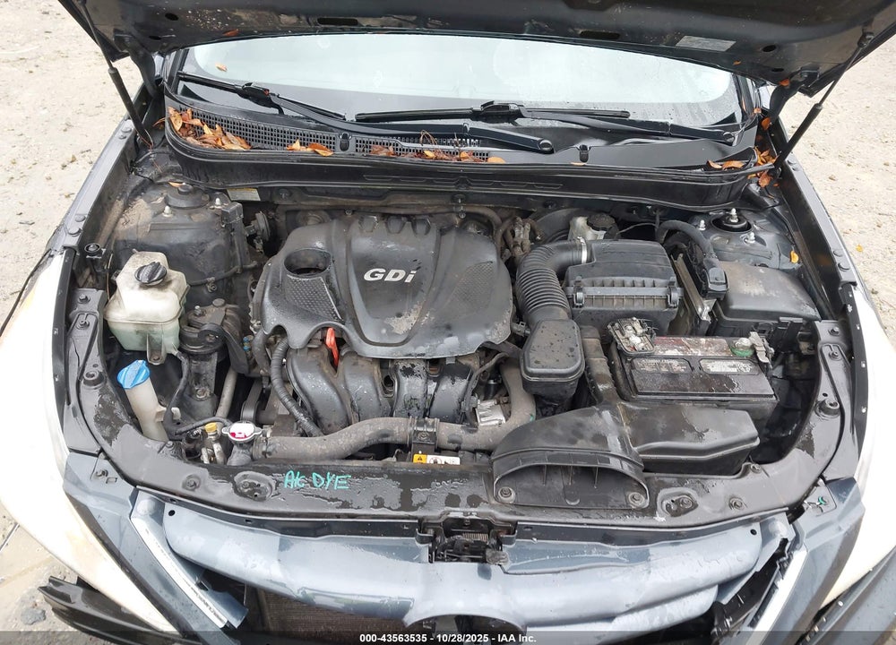 2013 HYUNDAI SONATA GLS VIN: 5NPEB4AC2DH692495