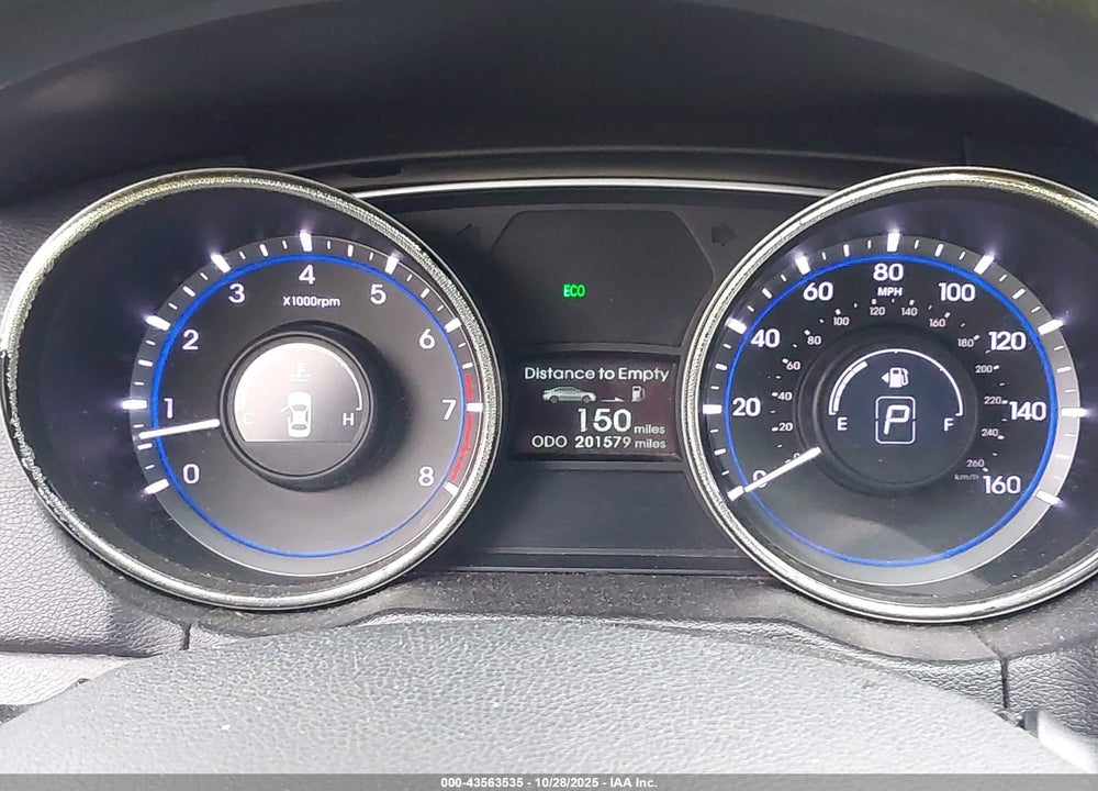 2013 HYUNDAI SONATA GLS VIN: 5NPEB4AC2DH692495