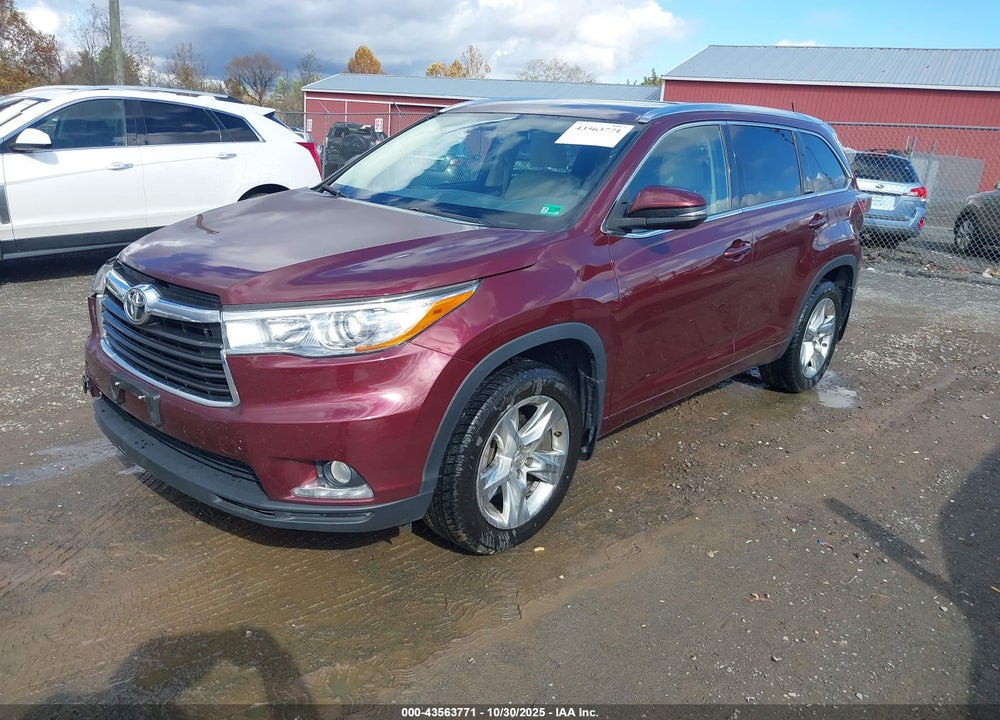 2015 TOYOTA HIGHLANDER LIMITED V6 VIN: 5TDDKRFH8FS202992