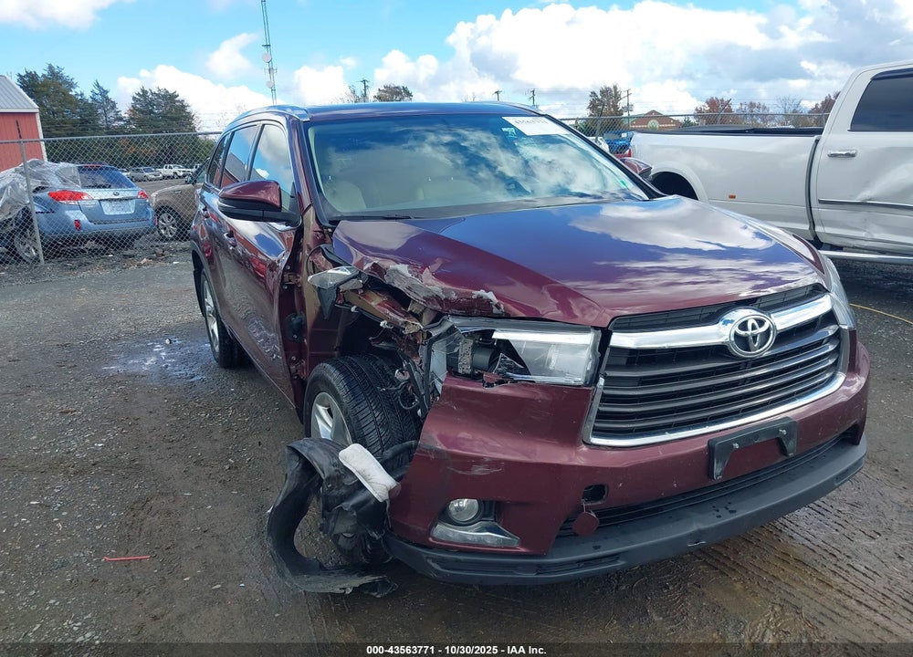2015 TOYOTA HIGHLANDER LIMITED V6 VIN: 5TDDKRFH8FS202992