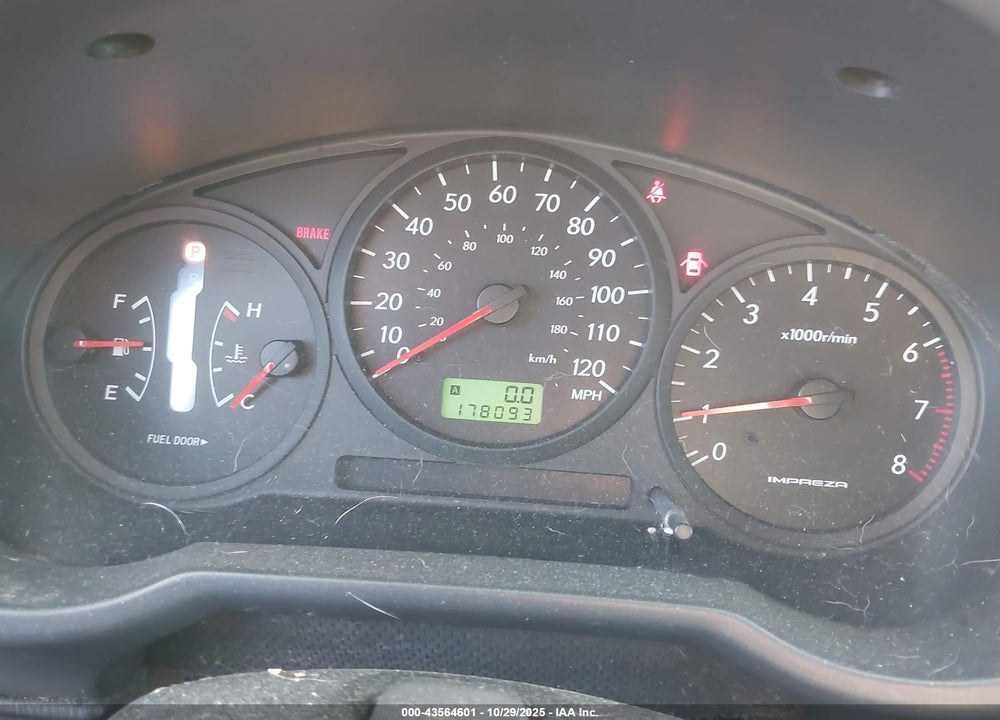 2005 SUBARU IMPREZA 2.5RS VIN: JF1GG67525H816883