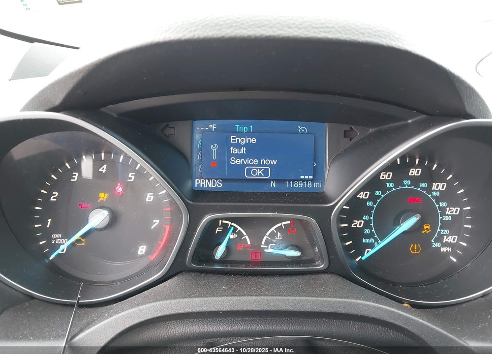 2015 FORD ESCAPE S VIN: 1FMCU0F79FUA58093