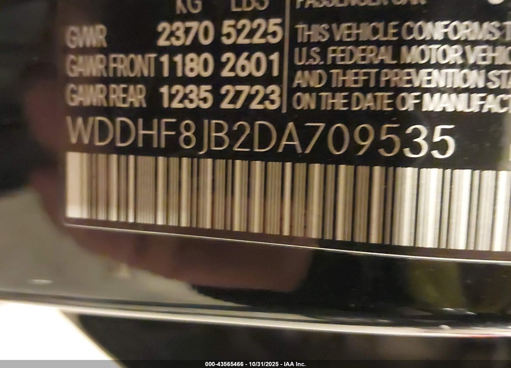 2013 MERCEDES-BENZ E 350 VIN: WDDHF8JB2DA709535