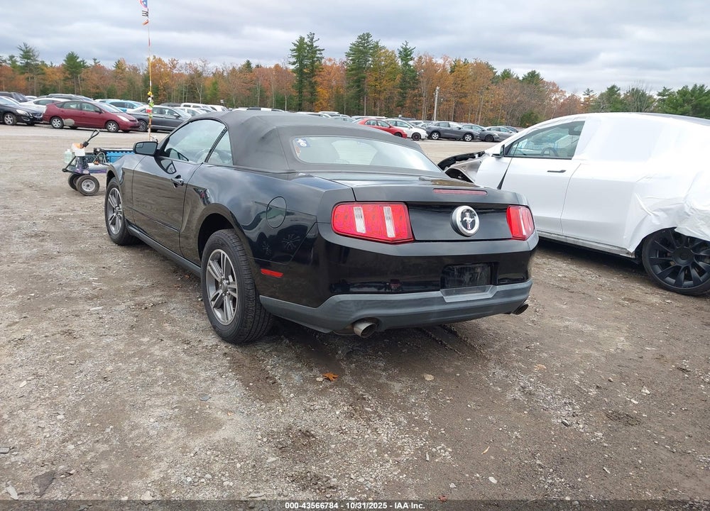 2012 FORD MUSTANG V6 PREMIUM VIN: 1ZVBP8EM7C5222327