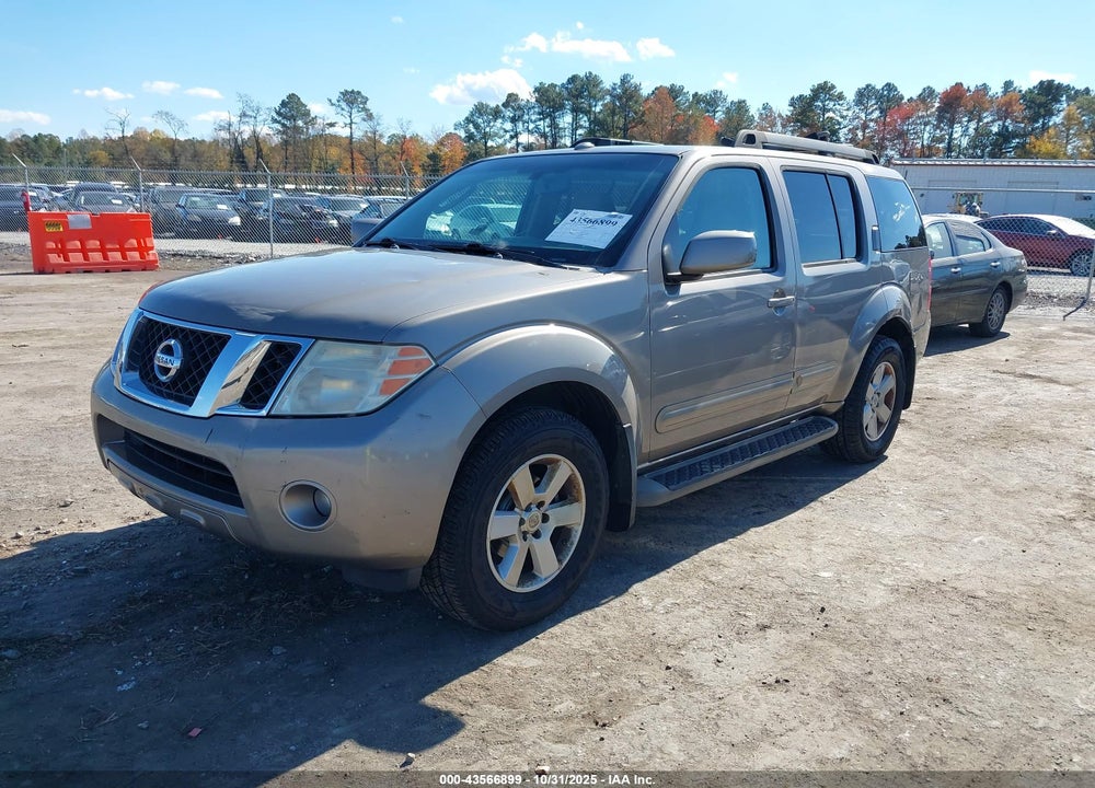 2008 NISSAN PATHFINDER S/LE/SE VIN: 5N1AR18UX8C626619