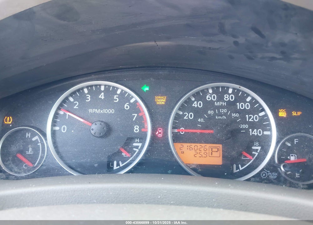 2008 NISSAN PATHFINDER S/LE/SE VIN: 5N1AR18UX8C626619
