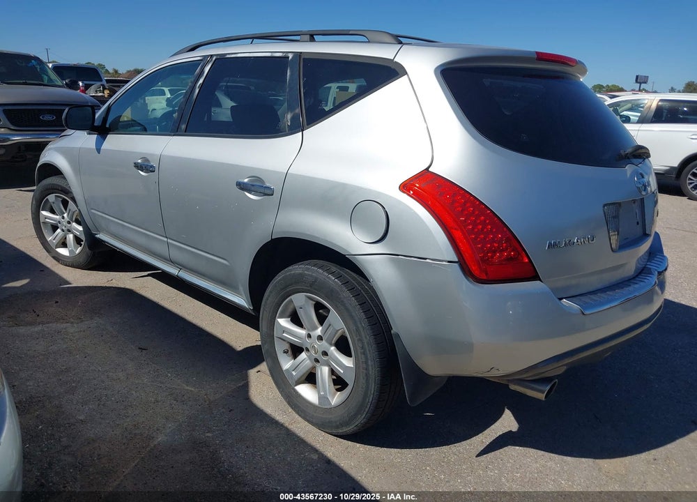 2007 NISSAN MURANO SL VIN: JN8AZ08W27W620797