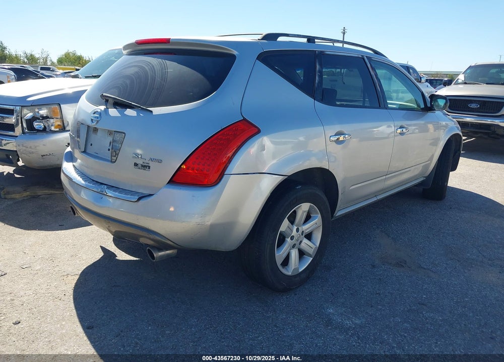 2007 NISSAN MURANO SL VIN: JN8AZ08W27W620797